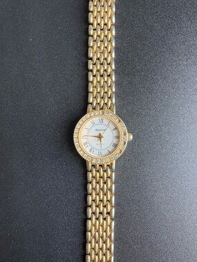 Gold-Tone‎ Crystal Women’s Bracelet Watch